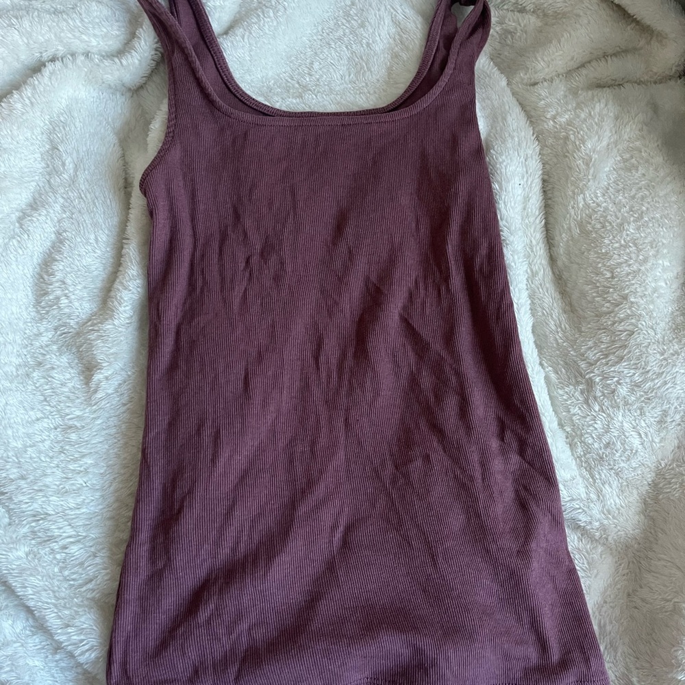 A New Day Red Fitted Tank Top with Wide Straps